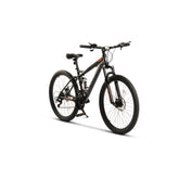 26 Zoll Fully Mountainbike, 21-Gang Shimano Schaltung, Doppel-Scheibenbremsen, Doppelwandige Felgen, für Erwachsene & Jugendliche 150-165 cm - Geländefahrrad (85% vormontiert)