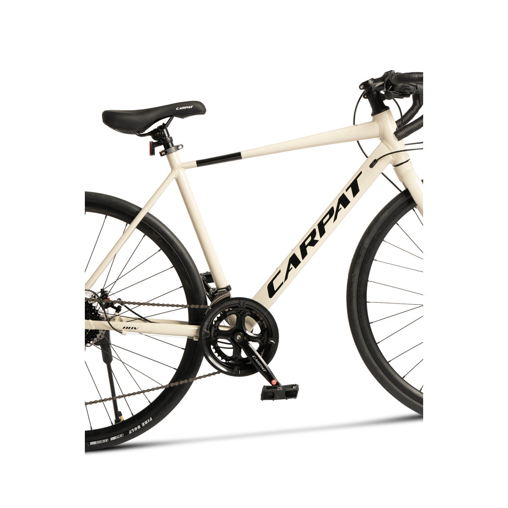 28 Zoll Urban Bike, Ansicht von vorne rechts mit mechanischer Scheibenbremse.