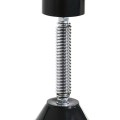 Detailaufnahme der starken Metallfeder für den schnellen Rebound des roten Balls.