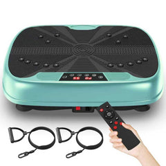 Draufsicht der türkisen Fitnessplatte mit Massage-Noppen und Display