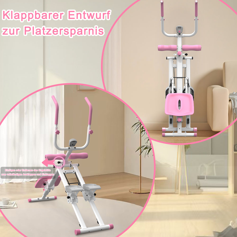 Geräuscharme Laufrollen und komfortables Kniepolster in Pink