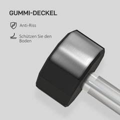 Gummierte Oberfläche: Bodenschonend und geräuscharm beim Training