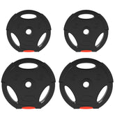 Hantelscheiben 4er Set 30kg: 2x10kg und 2x5kg Kunststoffscheiben