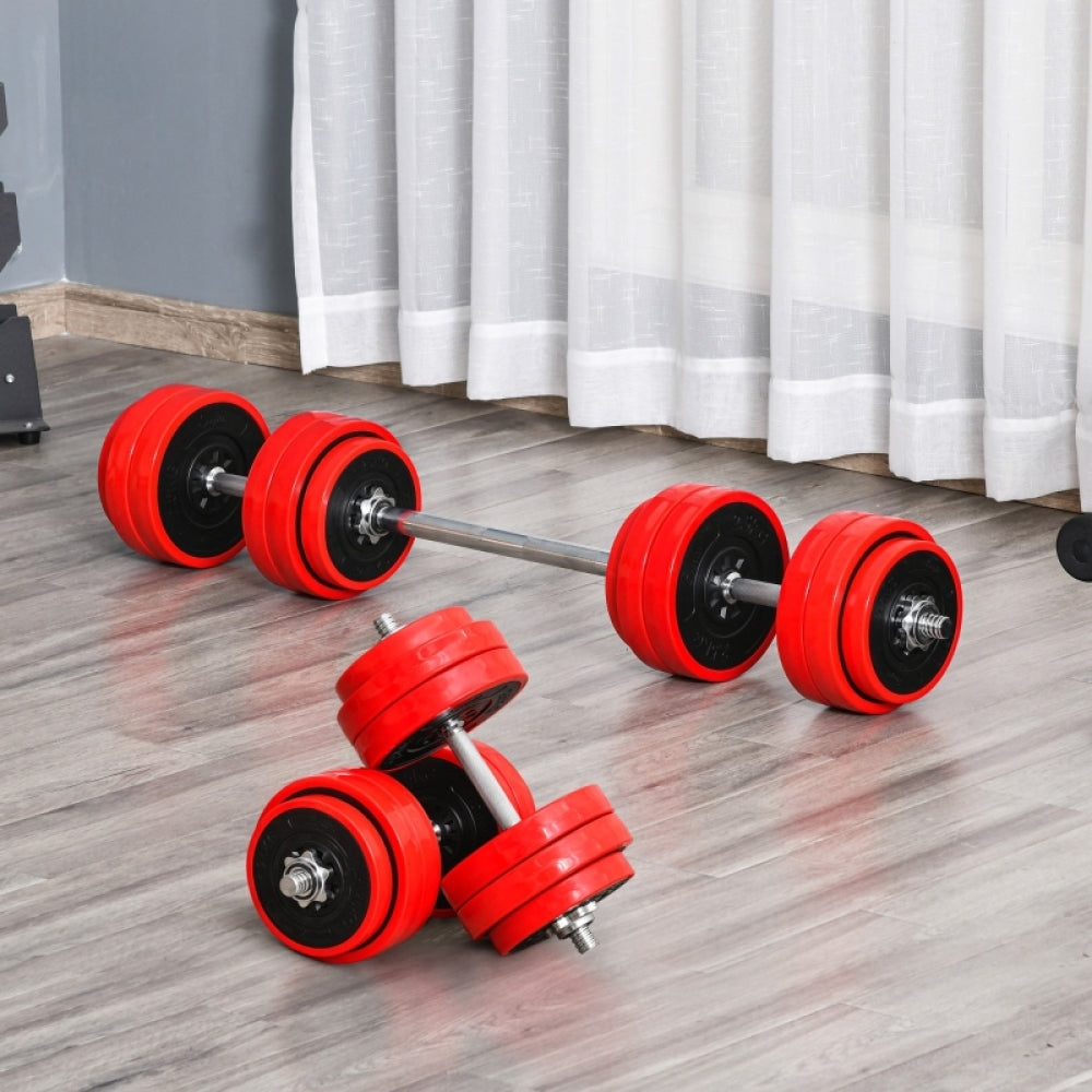 Home Gym Equipment: 30kg Hantelset bodenschonend auf dem Boden