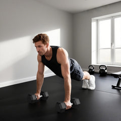 Liegestütz-Griffe: Stabiles Hexagon-Design verhindert Wegrollen