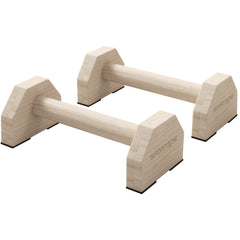 Liegestützgriffe Holz: 2er Set Push Up Bars aus massivem Buchenholz
