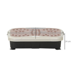 Maße der Vibrationsplatte: 54cm Breite, 33cm Tiefe, 14cm Höhe