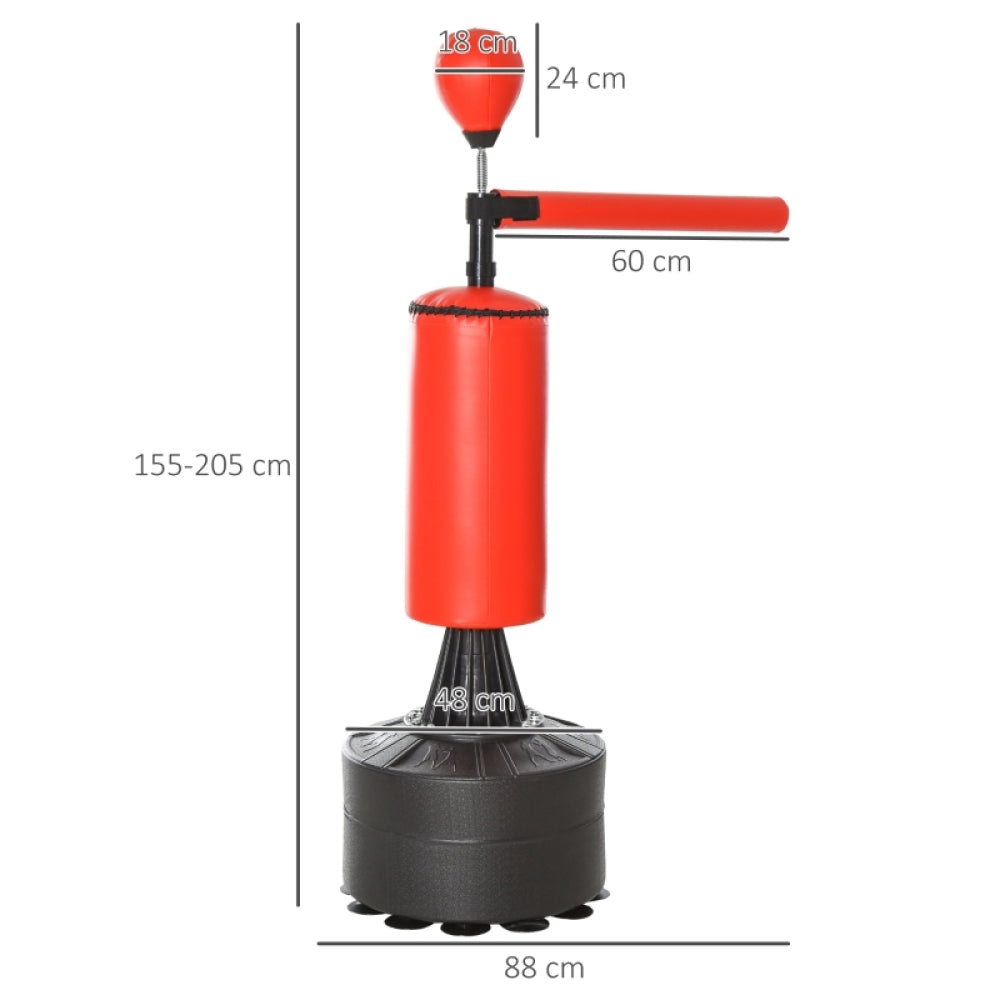 Maßzeichnung: Höhenverstellbar von 155-205 cm, Standfuß Durchmesser 48cm.