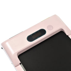 Nahaufnahme des vorderen Motorgehäuses und Displays in Rosa.