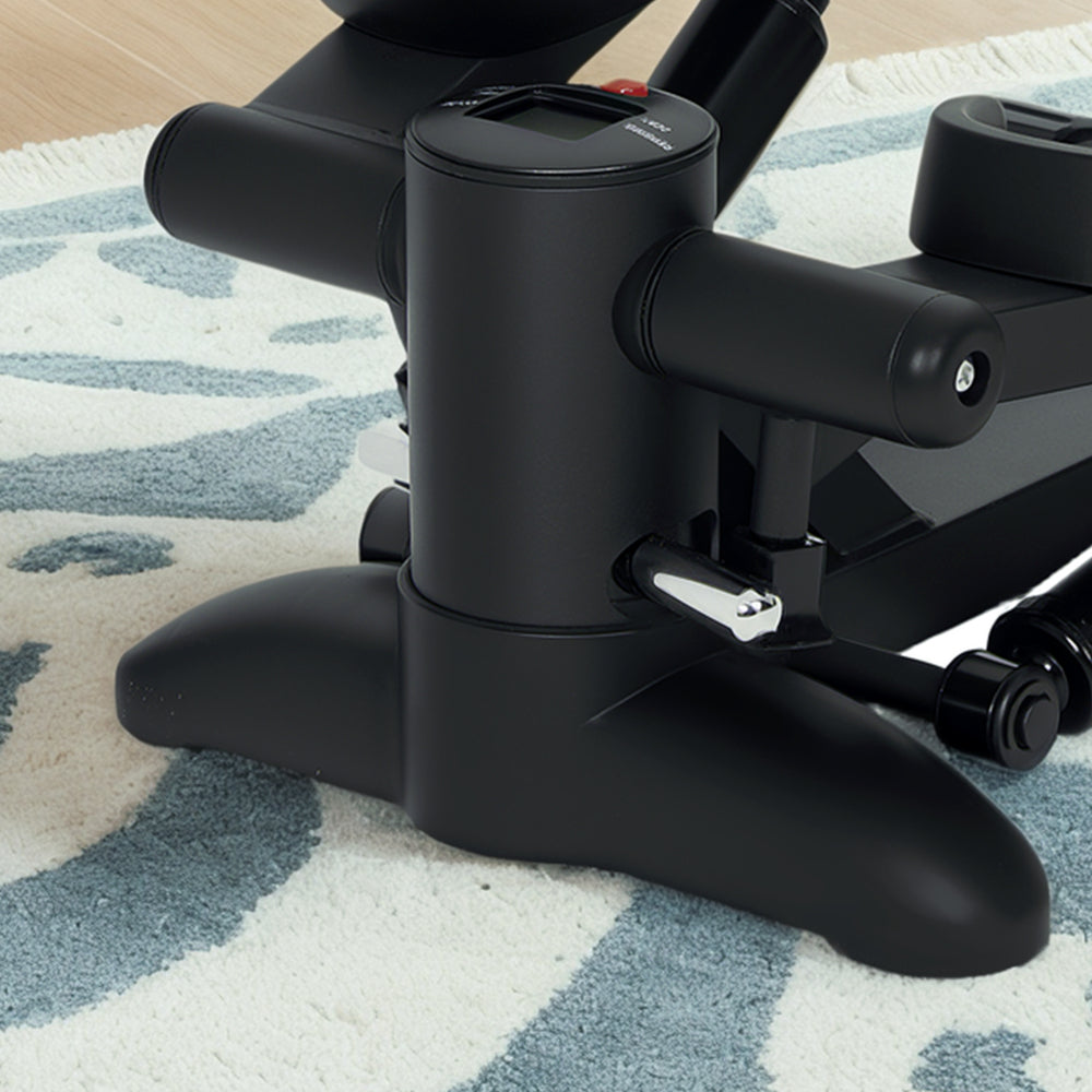 Rückansicht des stabilen Metallrahmens des Steppers