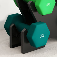 Robuster Hantelständer: Sichere Lagerung für drei Paar Kurzhanteln