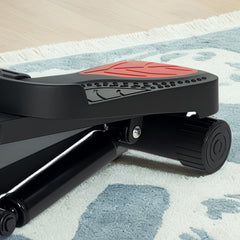 Seitenansicht des Pedaltrainers, fertig montiert