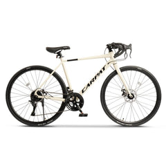 Sportliche Ausführung des Bikes mit Drop-Bar Lenker in Beige.