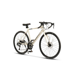 Sportliches Fitnessrad 28 Zoll, Ansicht von vorne links mit schwarzem Lenkerband.