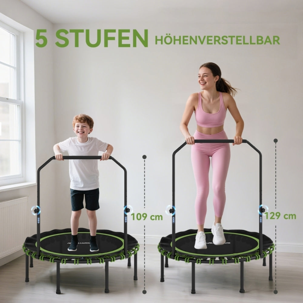 Vergleichsbild: Nutzung durch Kind und Erwachsene, zeigt die Höhenanpassung des Griffs.