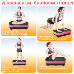 Verschiedene Übungsmethoden: Squats und Armtraining auf der pinken Platte