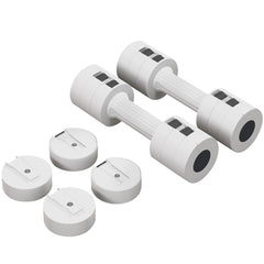 Verstellbare Hanteln 2er Set Weiß: 3-in-1 Kurzhanteln mit Gewichtsblöcken