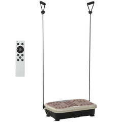 Vibrationsplatte Beige mit Widerstandsbändern und Fernbedienung