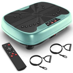 Vibrationsplatte Türkis Mintgrün im Set mit Fernbedienung und Zugbändern