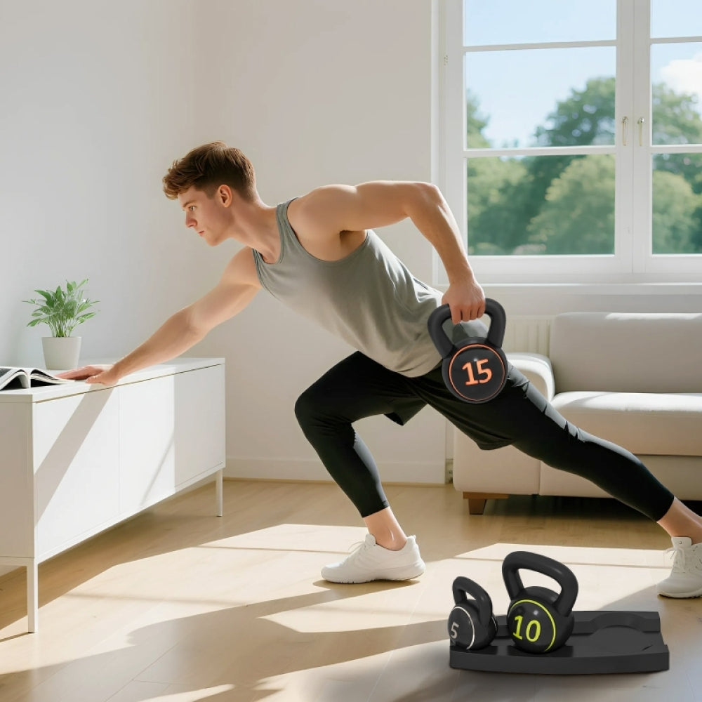 Vielseitige Übungen: Kettlebell-Set ideal für Ausfallschritte und Mobility