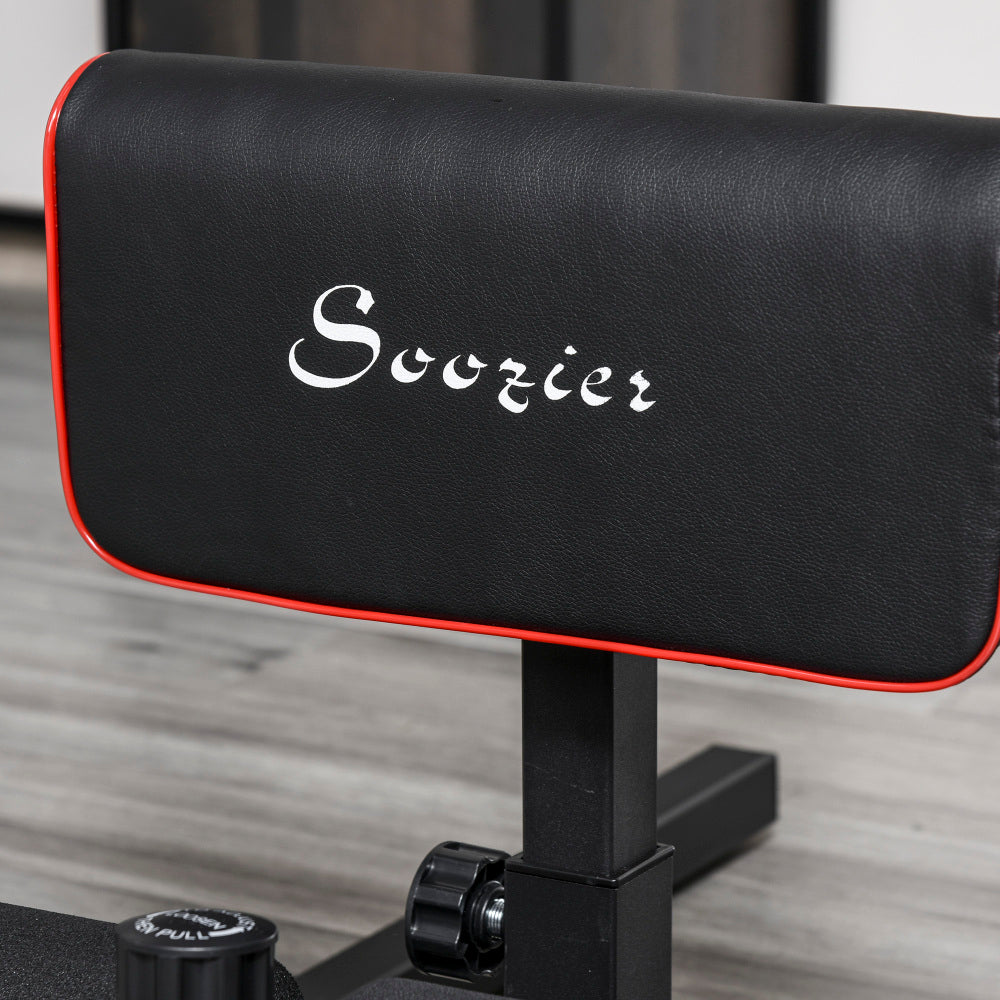 Weiches Wadenpolster mit komfortabler Polsterung, schwarz-rotes Design