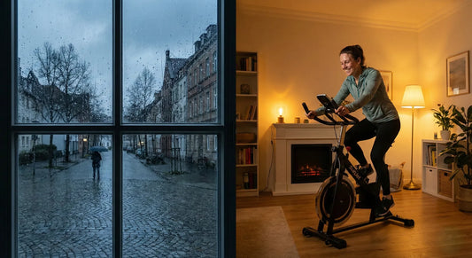 Heimtrainer Training im Winter Warm und trocken zu Hause trainieren