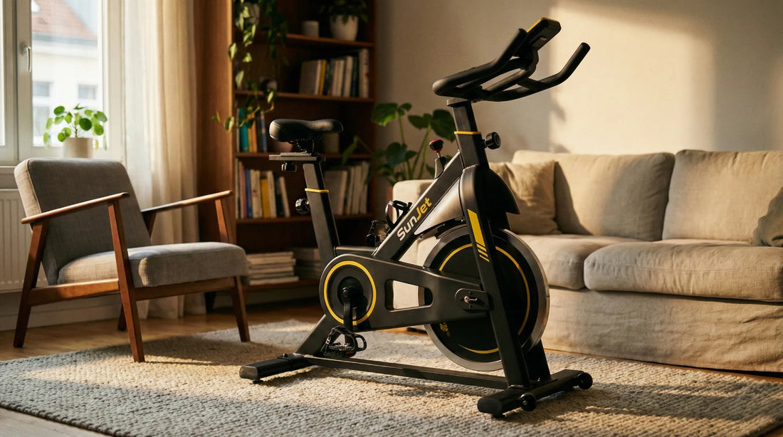 Hochwertiger SunJet Heimtrainer unter 300 Euro im modernen Wohnzimmer