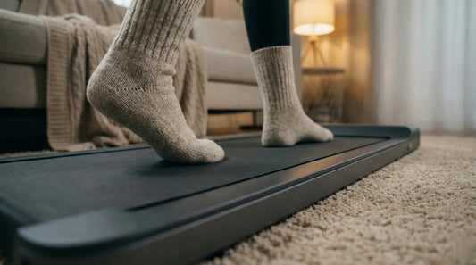 Leises Walking Pad Training im Wohnzimmer