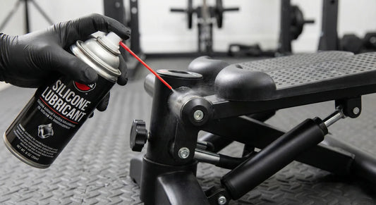 Stepper ölen Silikonspray gegen Quietschen anwenden