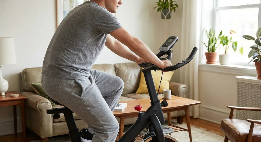 Training zu Hause auf dem Speedbike Fitnessstudio sparen