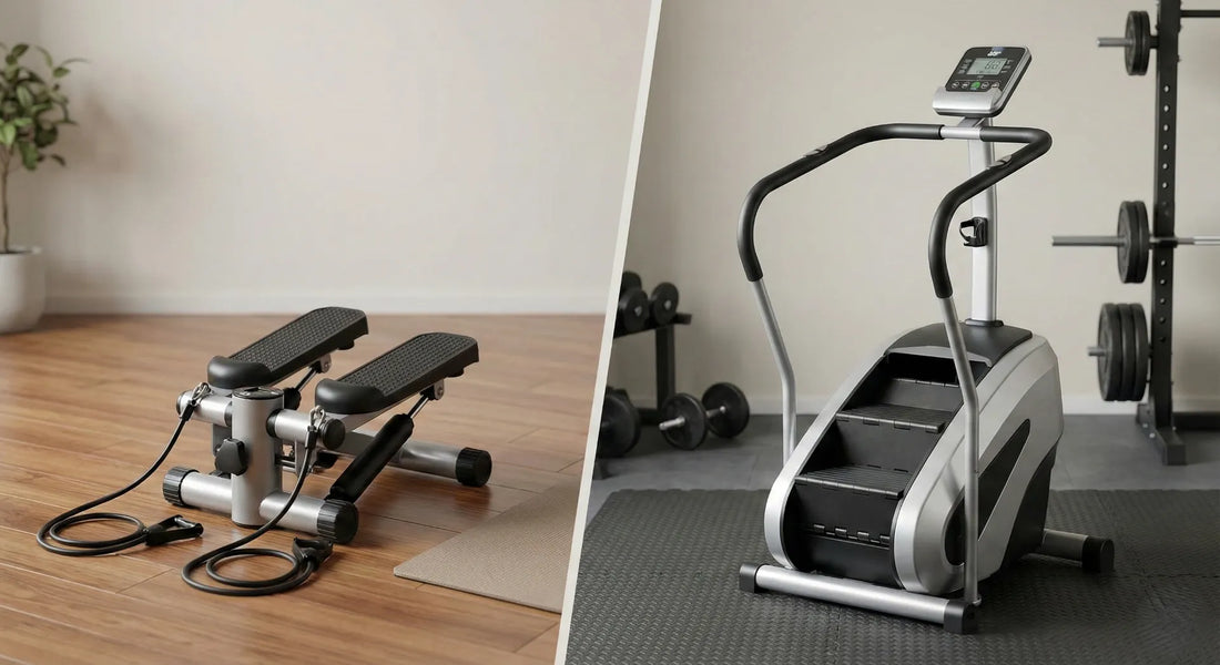 Vergleich verschiedener Stepper-Arten Mini Stepper mit Bändern vs. Stepper mit Haltegriff