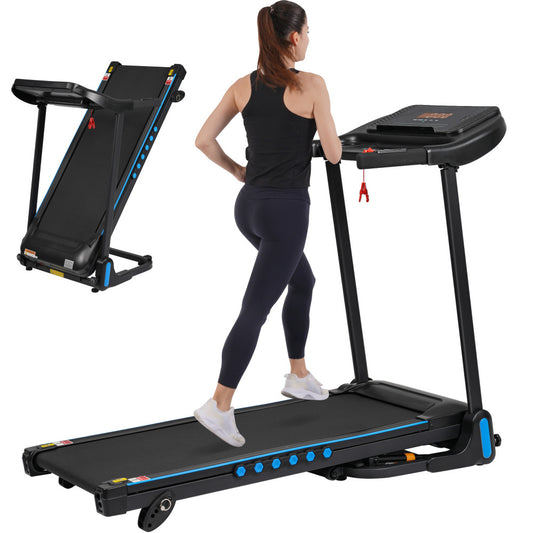 Sunjetfit X200 Profi Laufband – Frau läuft, Vergleich aufgebaut und gefaltet