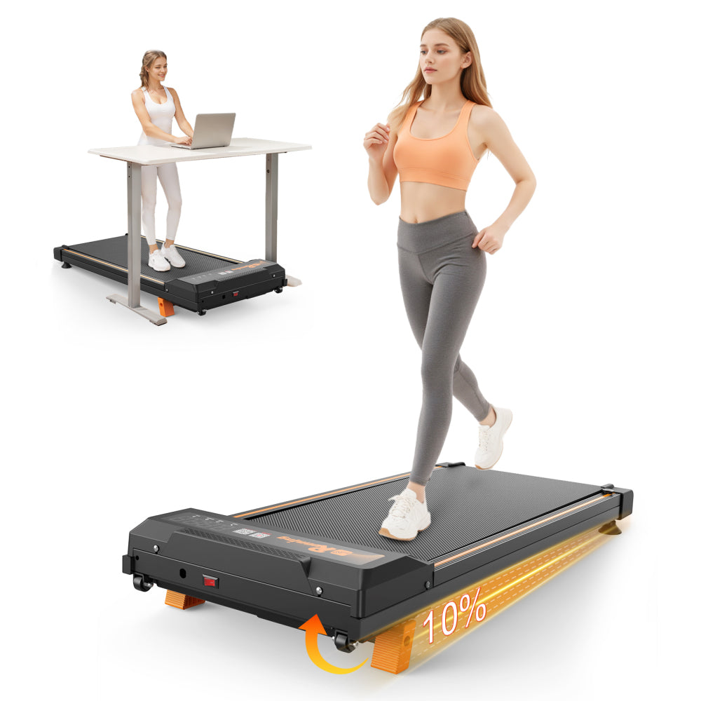 W450 Walking Pad am Stehschreibtisch – 4-in-1 Nutzung und kompaktes Klappsystem