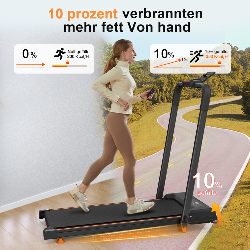 W500 10% manuelle Steigung – mehr Fettverbrennung als flaches Gehen