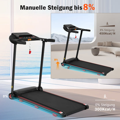 X100 Profi Laufband manuelle Steigung bis 8% – Bergtraining für Zuhause