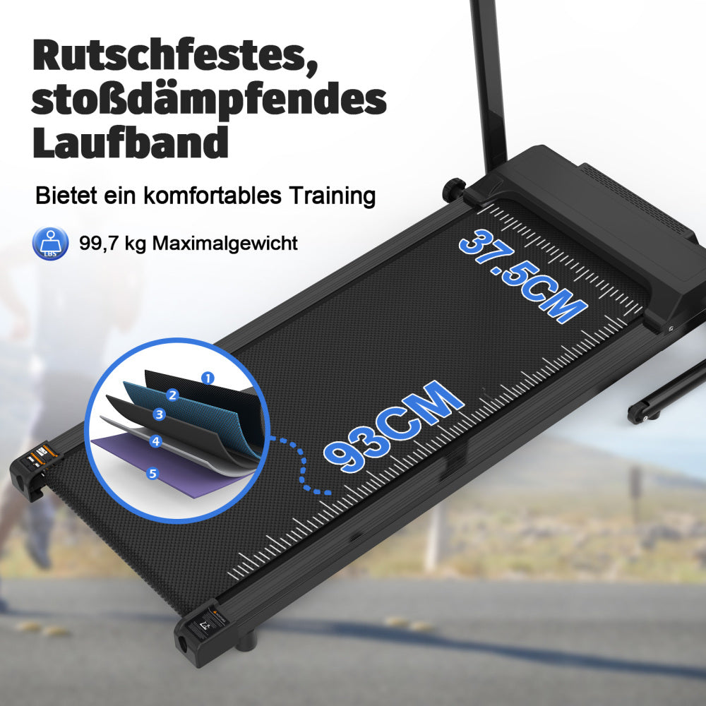T500 rutschfestes stoßdämpfendes Laufband – 96 kg Tragkraft
