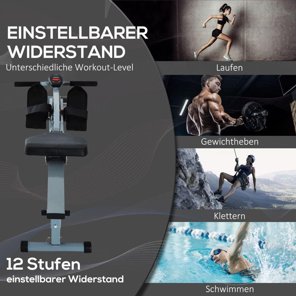 12 Stufen einstellbarer Widerstand: Hydraulik-Zylinder für individuelle Trainingsintensität