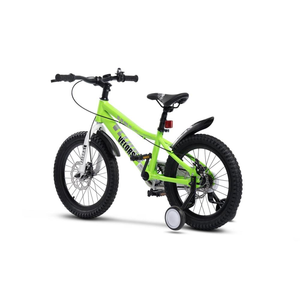 18 Zoll Kinderfahrrad mit Kettenschutz und mechanischen Scheibenbremsen Rückansicht