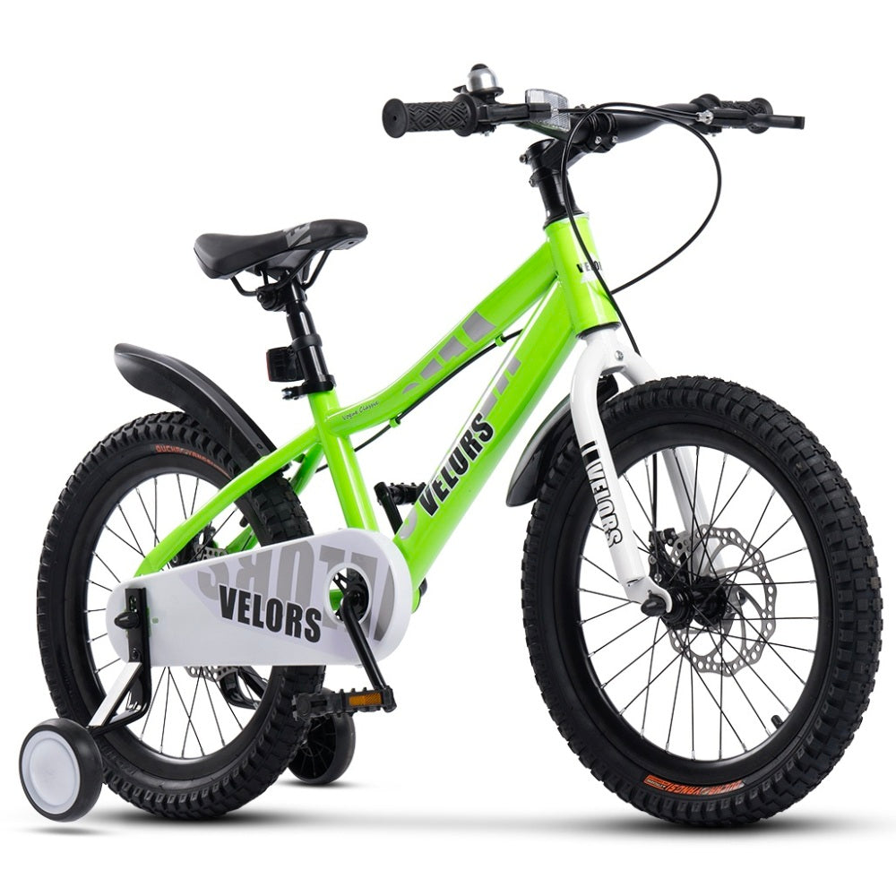 18 Zoll Kinderrad in Grün für 5-7 Jahre mit abnehmbaren Stützrädern