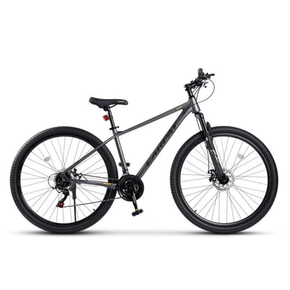29 Zoll MTB Hardtail in schwarz-grau, Vorderansicht im leichten Winkel