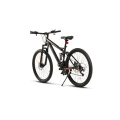 26 Zoll Fully Mountainbike, 21-Gang Shimano Schaltung, Doppel-Scheibenbremsen, Doppelwandige Felgen, für Erwachsene & Jugendliche 150-165 cm - Geländefahrrad (85% vormontiert)
