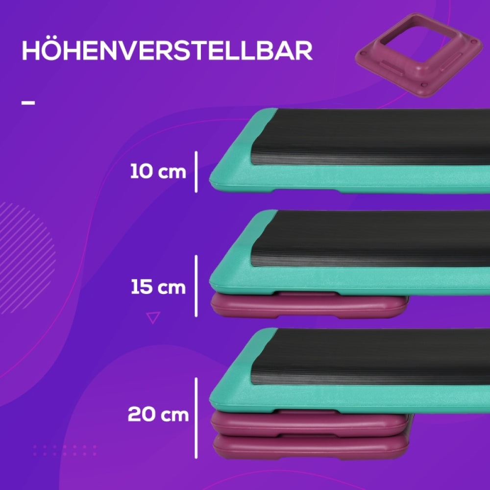 3-stufige Höhenverstellung (10/15/20cm) mit sicherem Klicksystem