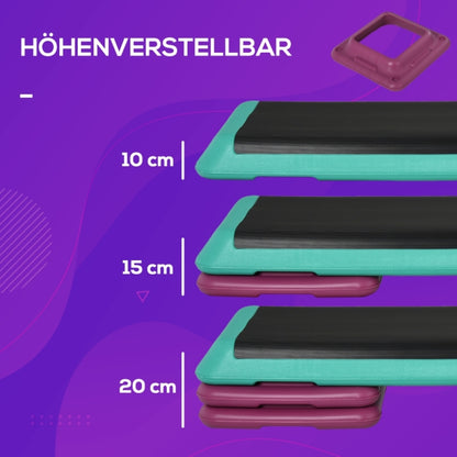 3-stufige Höhenverstellung (10/15/20cm) mit sicherem Klicksystem