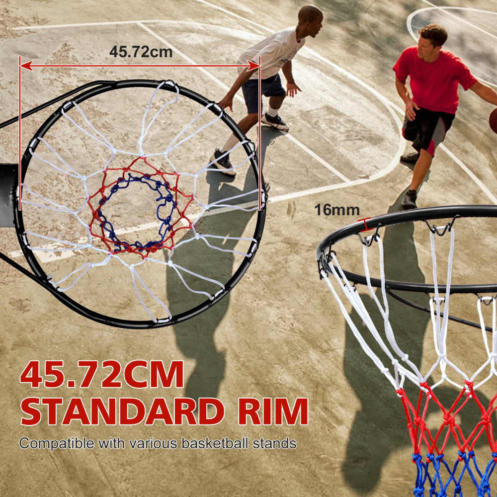 45,72 cm Standardgröße Basketballring schwarz Action-Shot