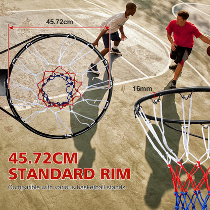 45,72 cm Standardgröße Basketballring schwarz Action-Shot
