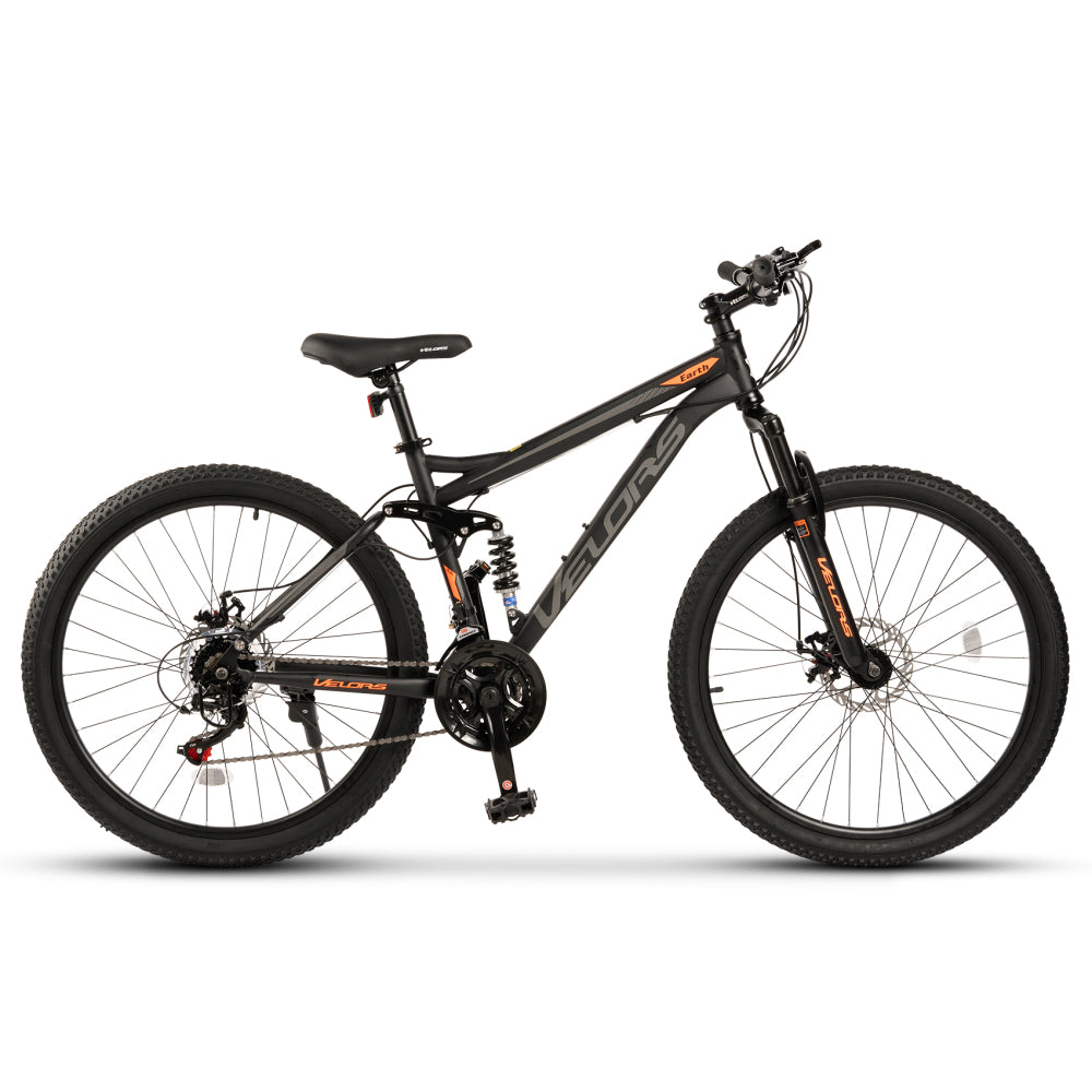 26 Zoll Fully Mountainbike, 21-Gang Shimano Schaltung, Doppel-Scheibenbremsen, Doppelwandige Felgen, für Erwachsene & Jugendliche 150-165 cm - Geländefahrrad (85% vormontiert)