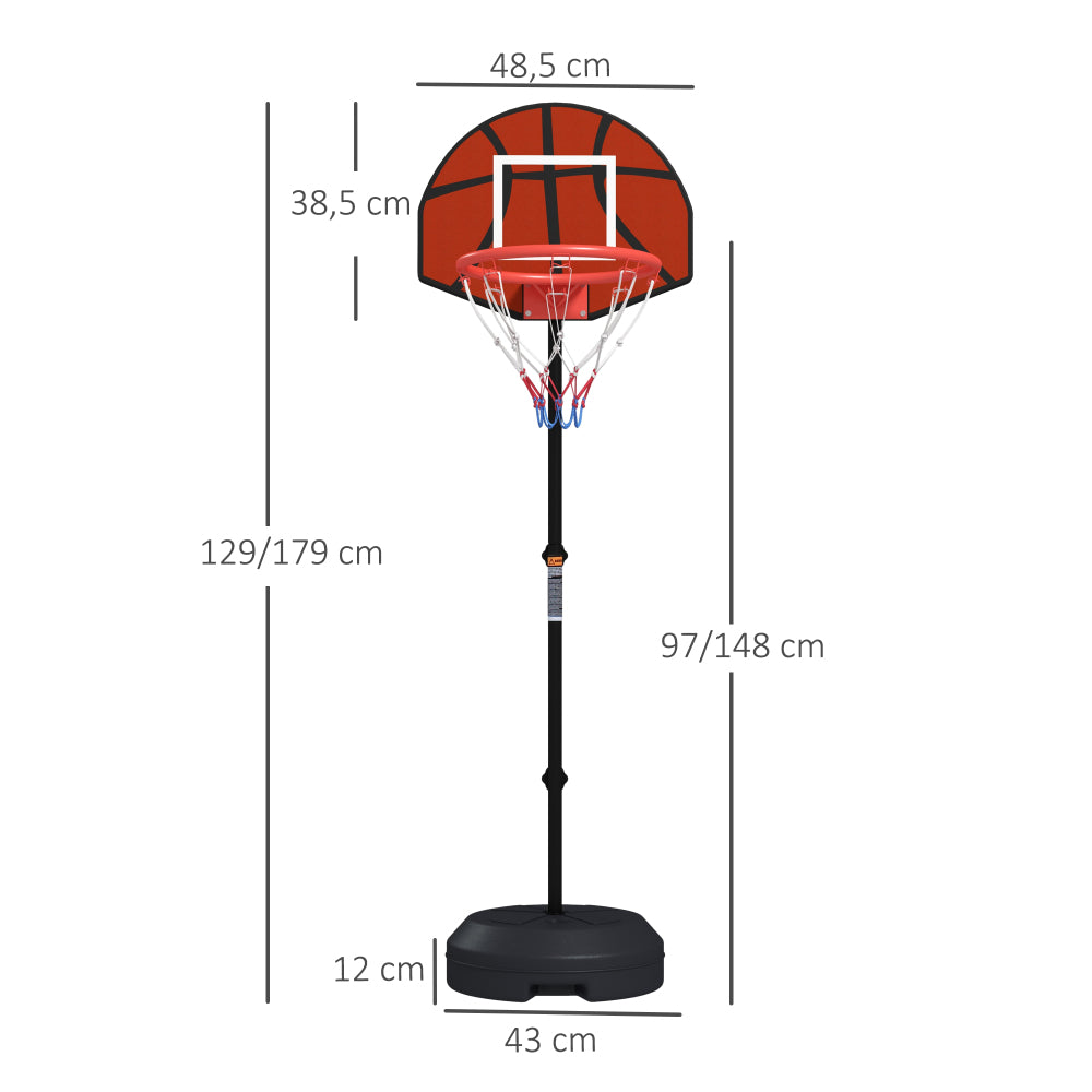 Abmessungen des Sets: Rückwand 38,5x48,5 cm, Höhe verstellbar von 129 cm bis 179 cm.
