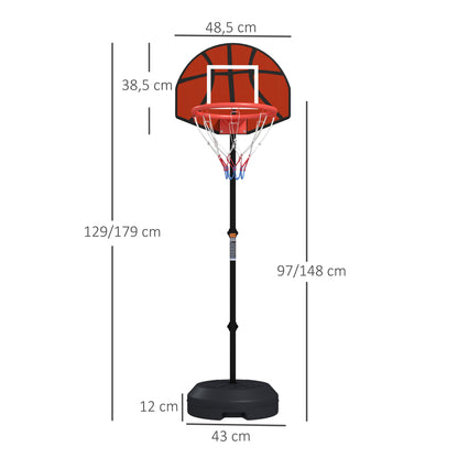 Abmessungen des Sets: Rückwand 38,5x48,5 cm, Höhe verstellbar von 129 cm bis 179 cm.