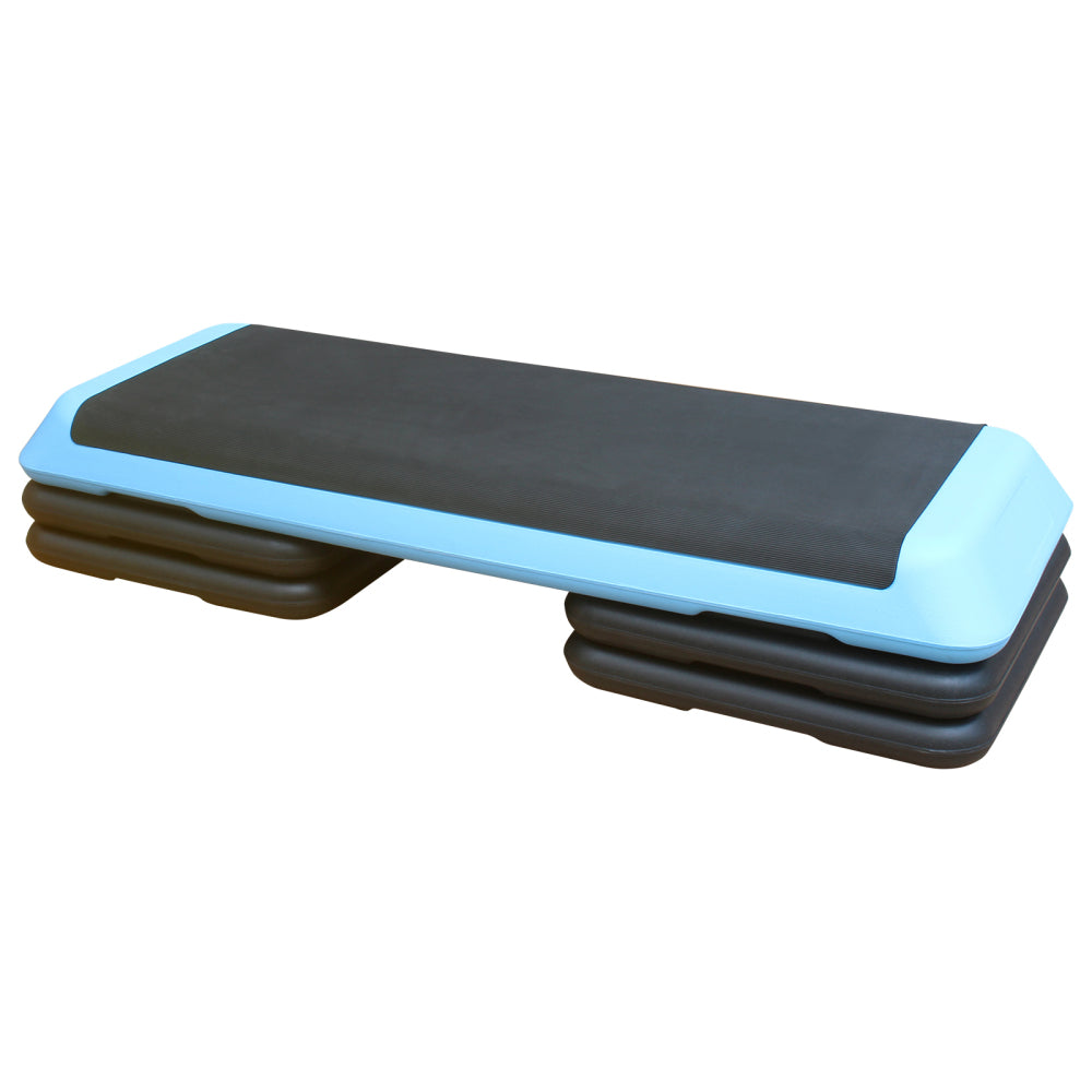 Aerobic Steppbrett schwarz blau 110x40cm, rutschfeste Oberfläche für Heimtraining
