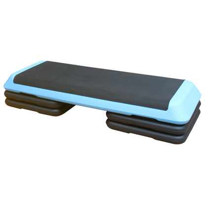 Aerobic Steppbrett schwarz blau 110x40cm, rutschfeste Oberfläche für Heimtraining